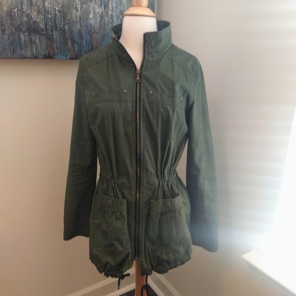 Express Army Green Parka - Picture 1 of 4
